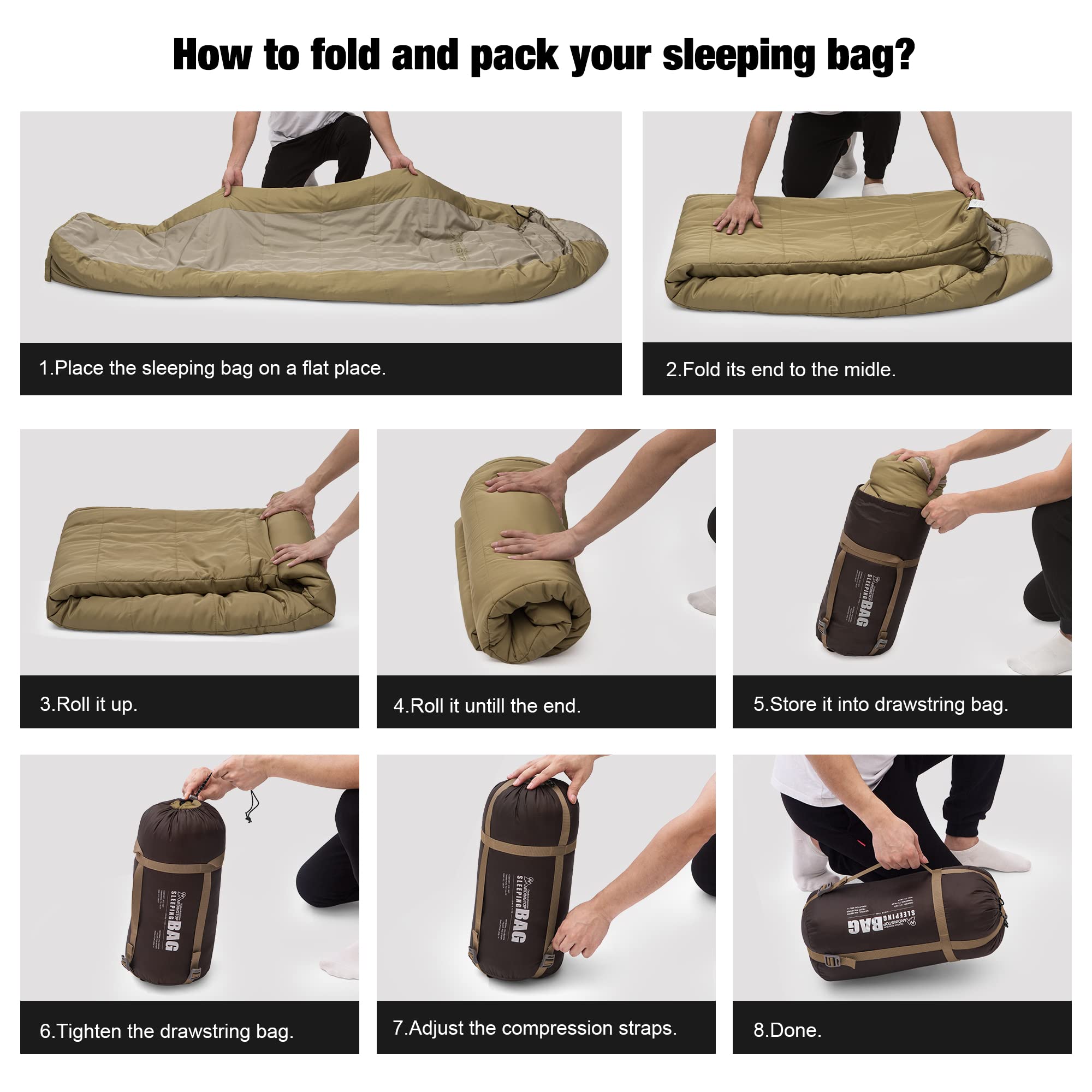 Mardingtop Saco de Dormir Outdoor -5 °C - 15 °CWarm Saco de Dormir de mamá para Adultos para Camping, Viajes y Actividades al Aire Libre