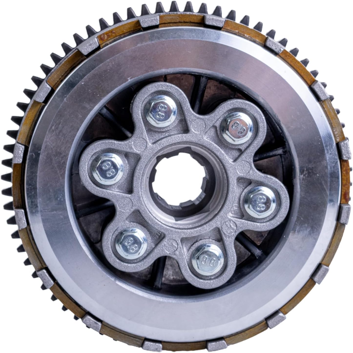 AlveyTech Clutch Assembly with 6 Plates for 200cc & 250cc ATVs & Dirt Bikes - Centrifugal Clutch for GY6-powered models (Coolster & TaoTao) - Chinese ATV Clutch