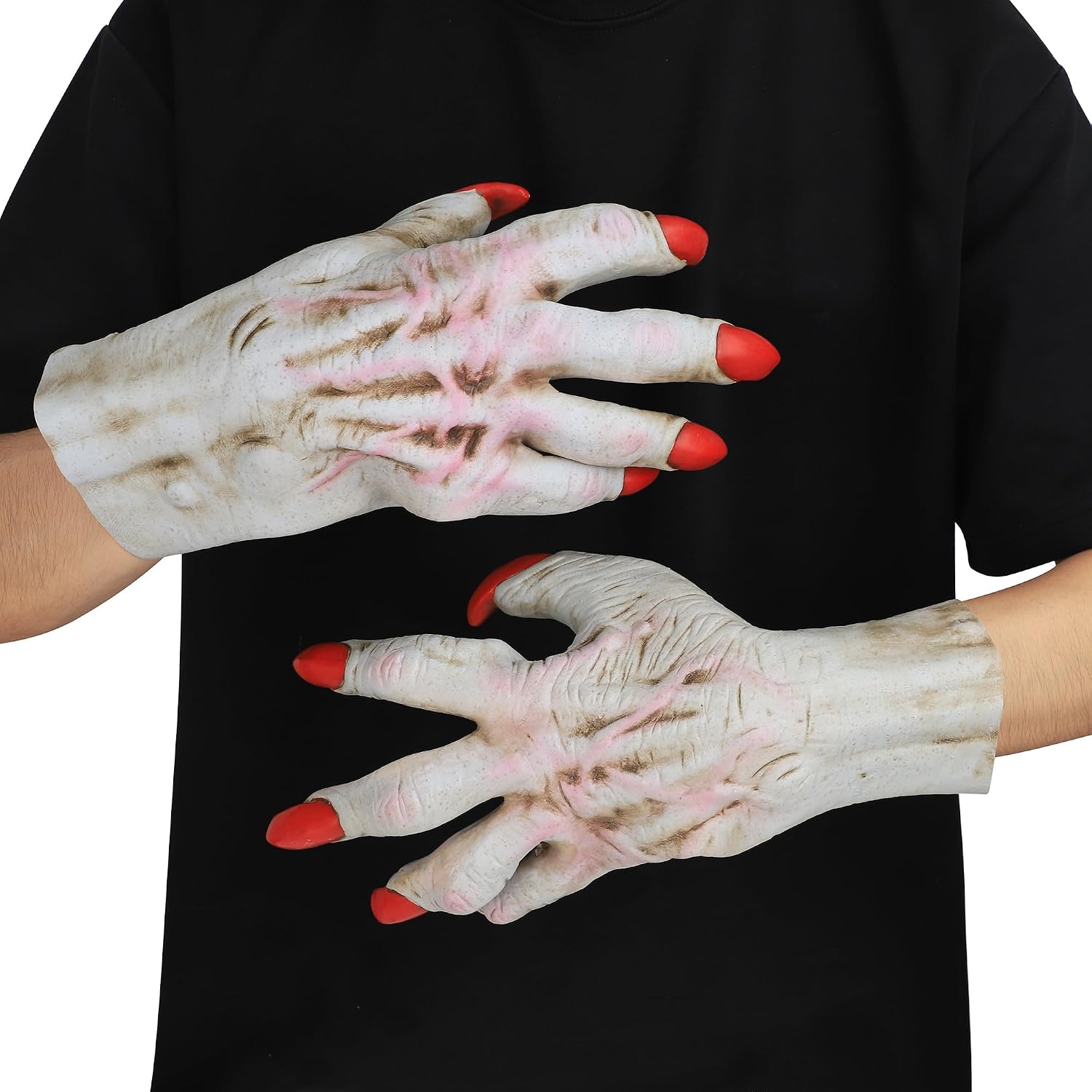 TINAYAUE Scary Demon Gloves Halloween Costume Adult Devil Vampire Zombie Werewolf Hands Gloves Horror Party Masquerade Props