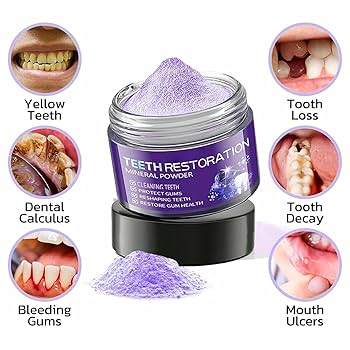 Amazon.com : Teeth Restoration Mineral Powder, Mineral Tooth Powder, Dental  Restoration Mineral Powder, Teeth Whitening Mineral Powder,Effective in ...