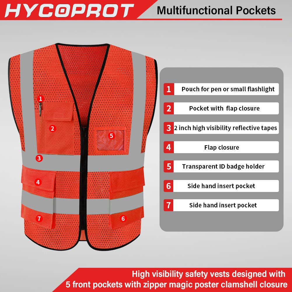Snapklik.com : HYCOPROT High Visibility Mesh Safety Reflective Vest