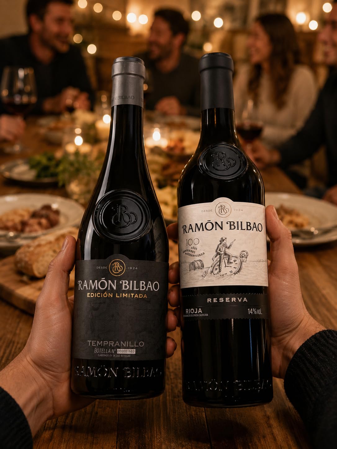 Coffret Vin Rouge Ramón Bilbao Premium avec Boîte Cadeau MySecretWine – Édition Limitée Tempranillo + Reserva – Coffret Gourmet 2 Bouteilles DOCa Rioja -MYSECRETWINE-