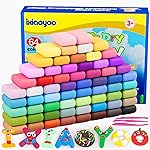 Ixiaoyoo Air Dry Clay, 64 Colors Modeling Clay for Kids, Creative DIY School Arts & Crafts Kit, Soft & Non-Sticky, Birthday & Christmas Toys Gifts for Age 3 4 5 6 7 8+ Years Old Boys Girls Kids