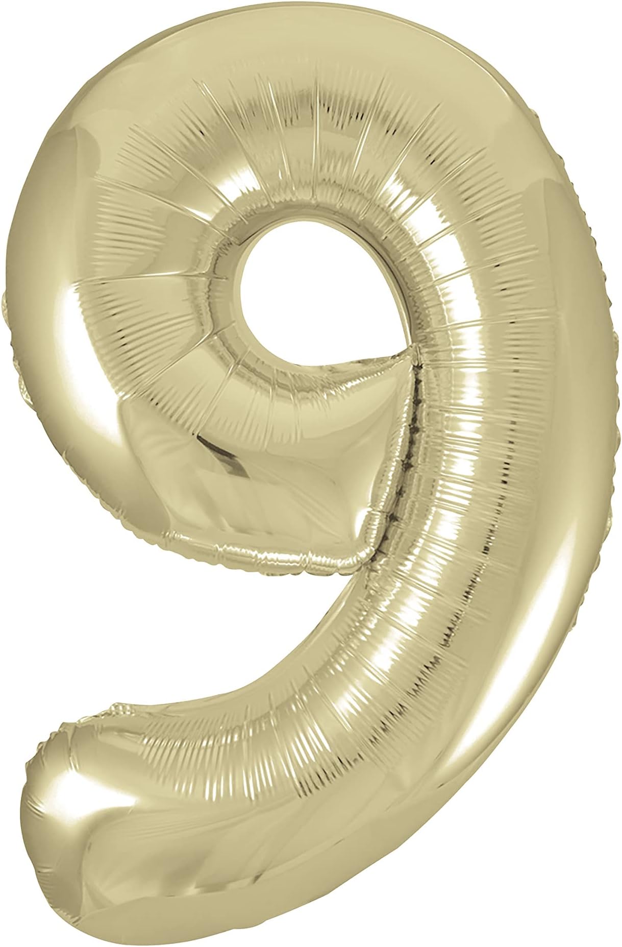 Gold Number 9 Shaped Large Foil Balloon (86cm) 1 Piece - Perfect for Birthday Parties and Special Events