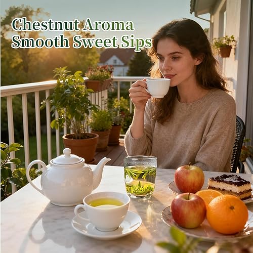 Miniatura 6 de ZenVerdant Té orgánico de hojas sueltas Longjing  Certificado libre de pesticidas, hojas frescas pre-Ming, aroma y suavidad de frijoles