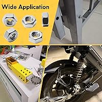 Vista 7 de 100 piezas de tuercas hexagonales de 1/4-20, acero inoxidable 304, accionamiento hexagonal, tuercas UNC, tuercas de repuesto de 1/4" de acero