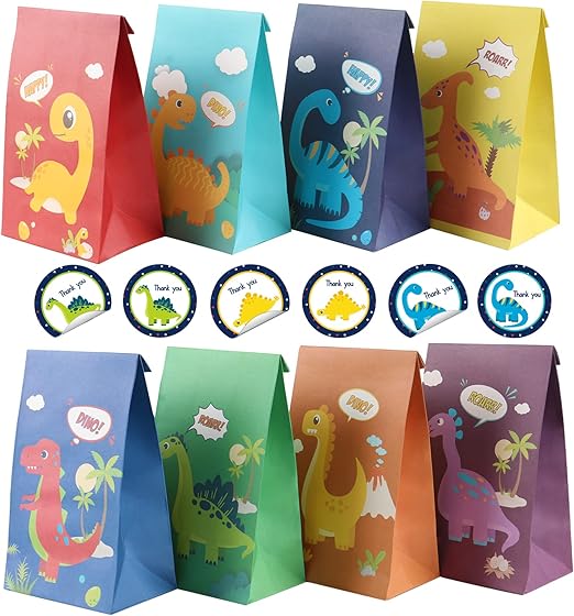 Kit Festa Dinosauri 96 Pezzi - Bomboniere Compleanno Bambini Con Sacchetti, Giochi E Accessori A Tema - Foto 4