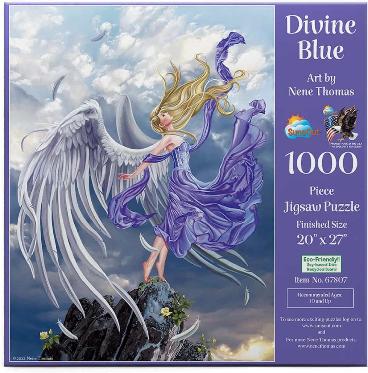 SUNSOUT INC - Divine Blue - 1000 pc Jigsaw Puzzle by Artist: Nene Thomas - Finished Size 20" x 27" Fantasy - MPN# 67807