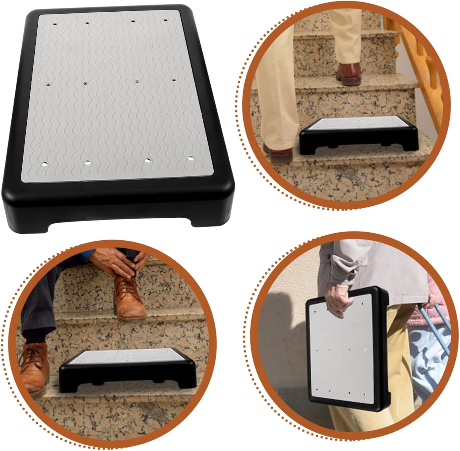 Non-Slip Step Platform Step Stool for Seniors Plastic Stool for Elderly