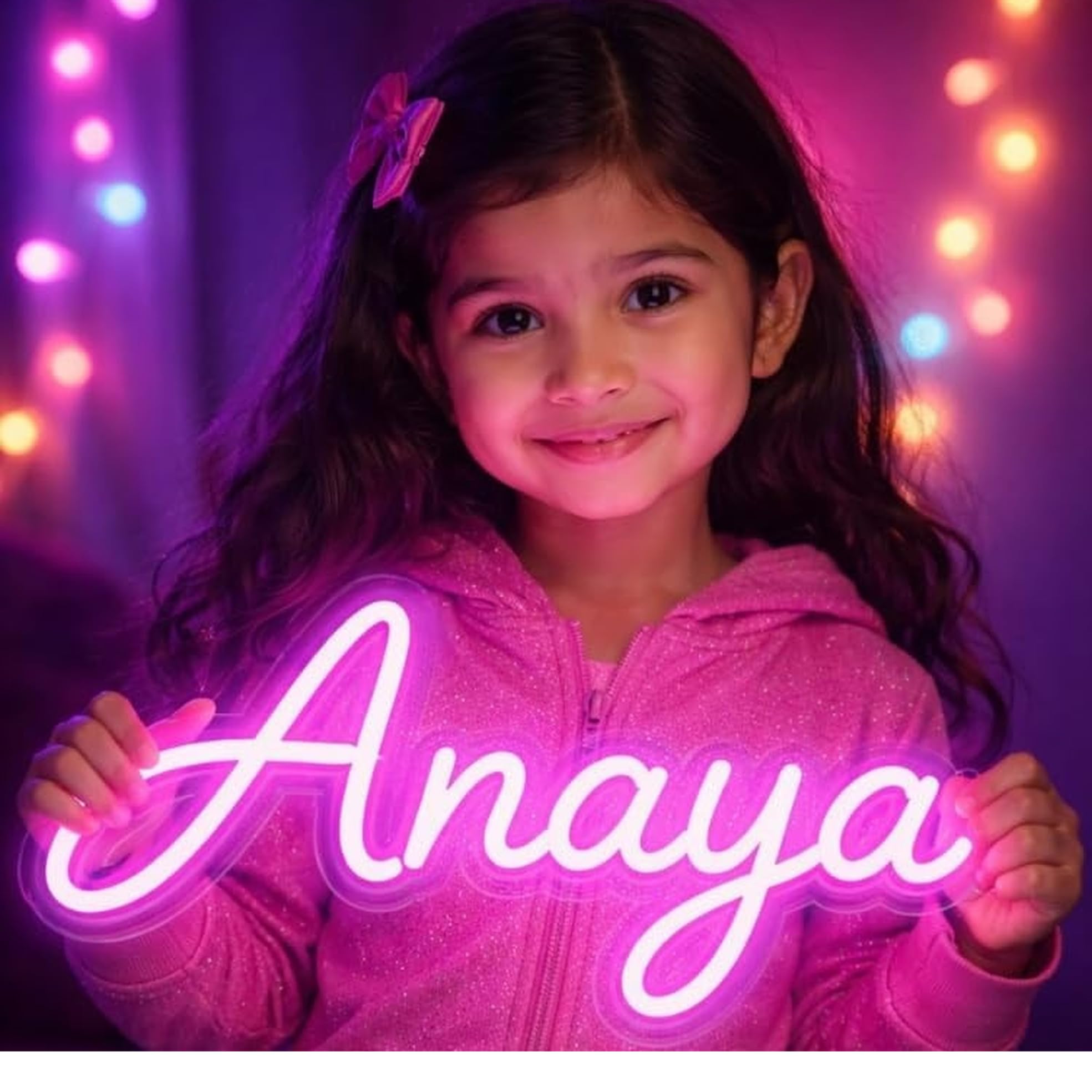 Custom Kids Birthday Neon Sign with Name Personalized LED Neon Wall Light, Child Name Light for Bedroom, Playroom, Nursery & Birthday Party Decor, Kids Room Wall Art Gift-image-45