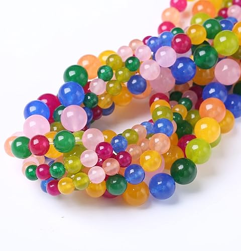 Miniatura 94 de Cuentas redondas sueltas de obsidiana negra de 0.236 pulgadas, cuentas de gemas naturales, cuentas de piedra energética de cristal para hacer joyas