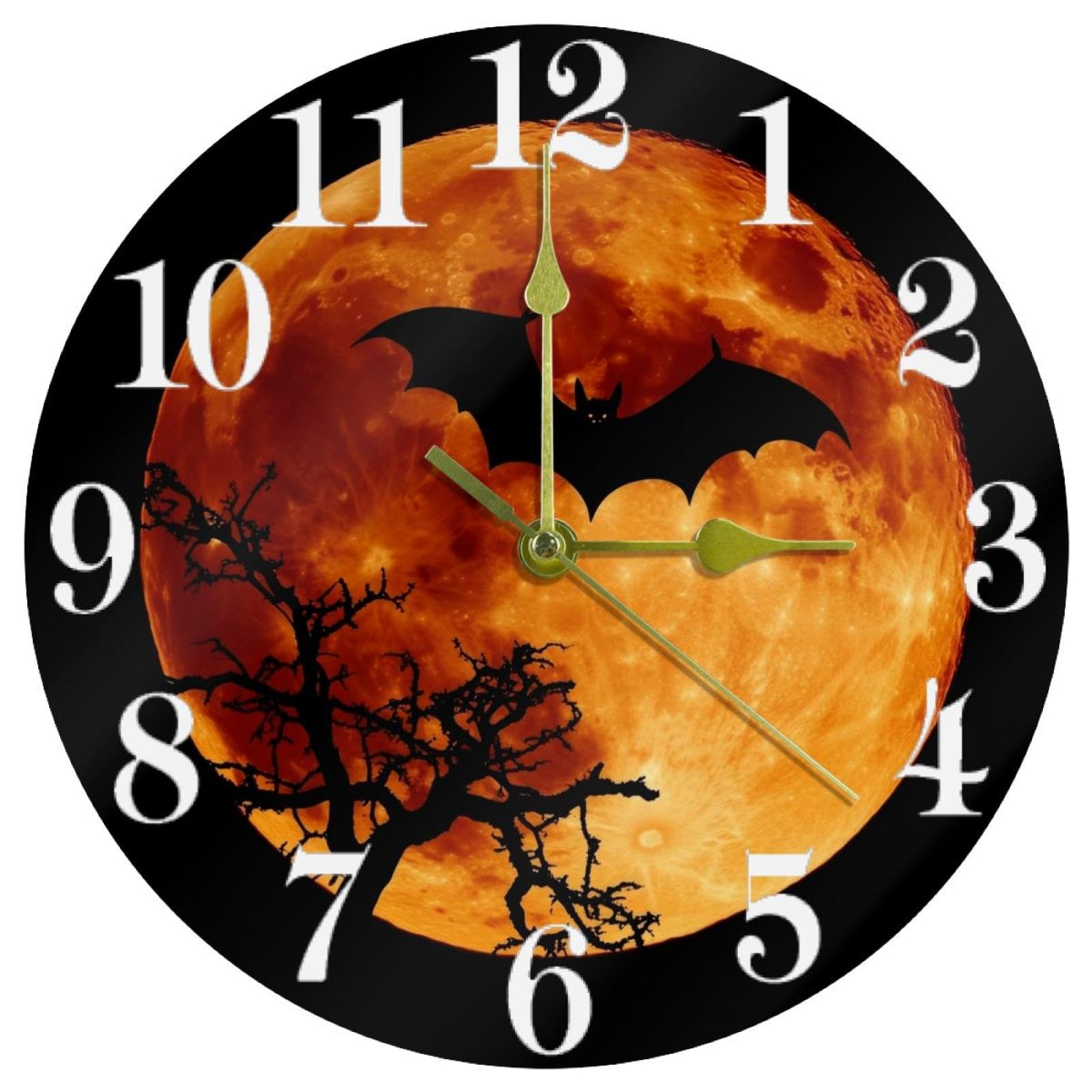 Horloge murale fonctionne avec piles ronde et sans bruit