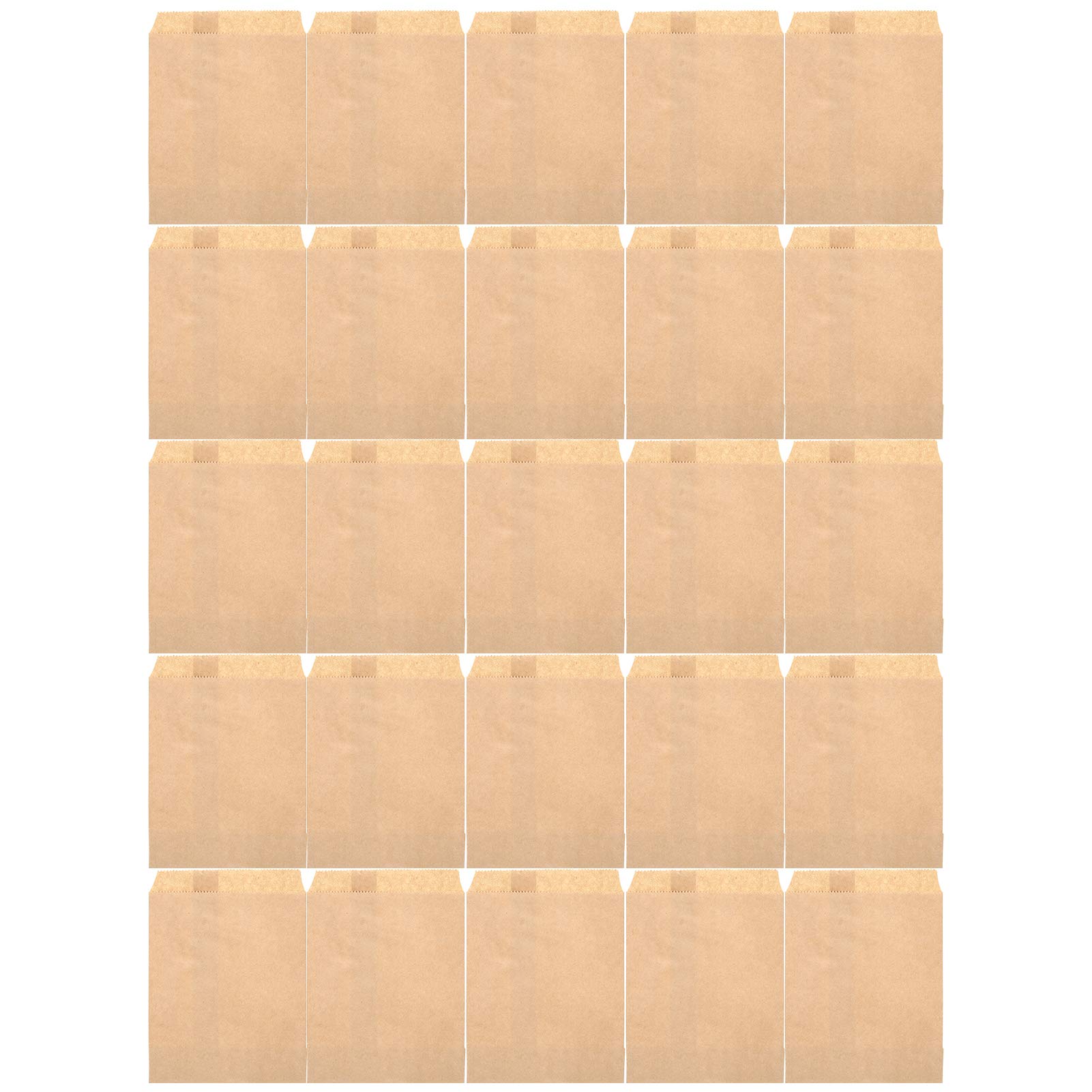 Kraft Paper Bag, Brown Foldable Cookies Bag Small for Bakeries for Snack Shops for Party Souvenirs Packaging(Glossy)