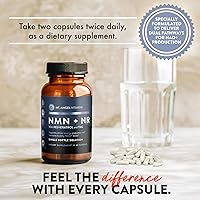 Vista 6 de Mt. Angel Vitamins Suplemento NMN + NR con resveratrol y TMG, precursores duales de NAD+ para energía celular y envejecimiento saludable, 60 cápsulas