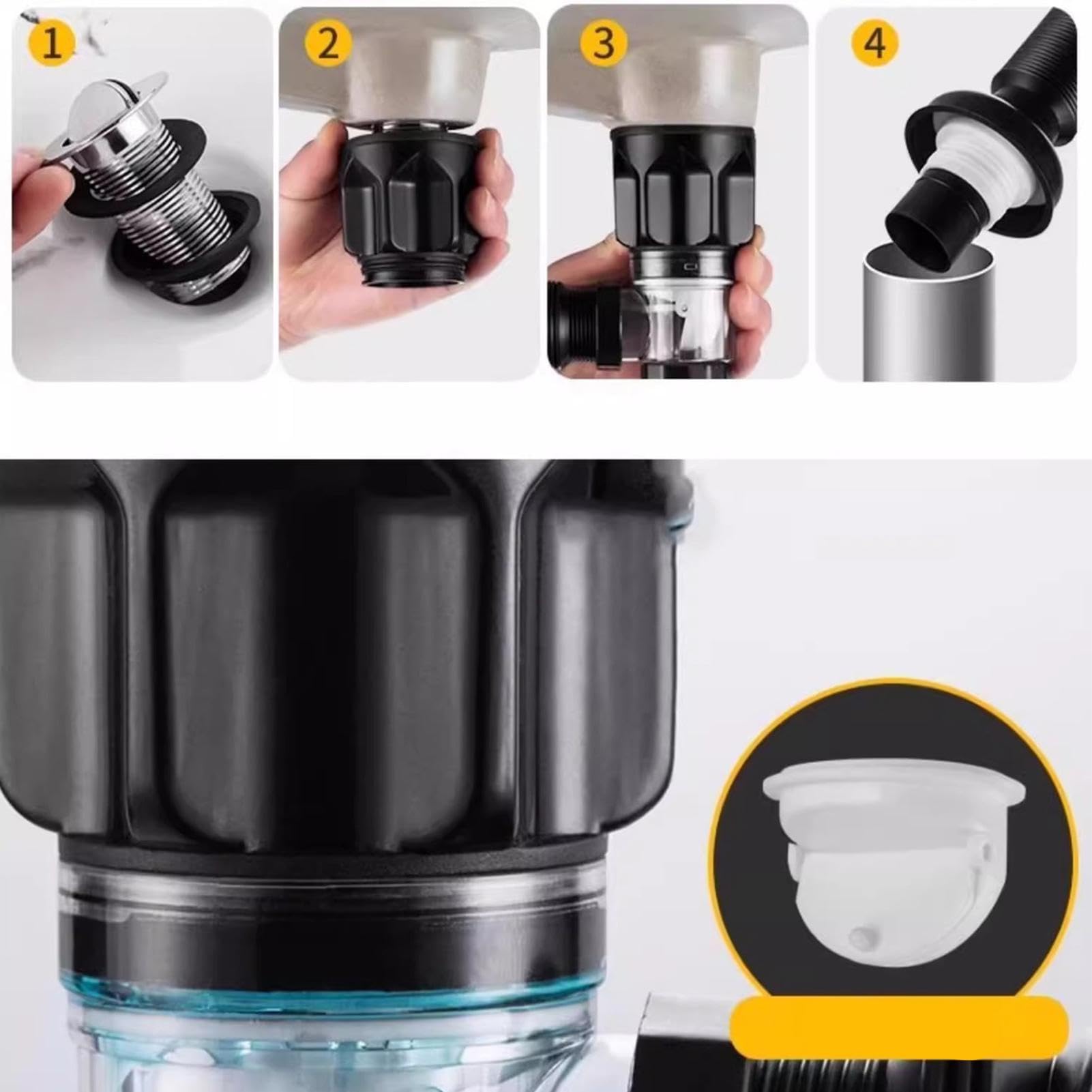 Sifone Scarico Lavello Allungabile 30-32 Mm - Kit Antiodore Per Bagno E Cucina - Foto 12