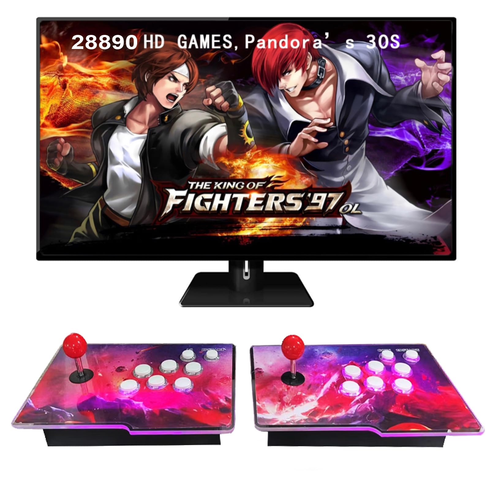 ?28700 Games in 1? 3D Pandora's Box Console, Separate 2 in 1 Classic Arcade Game Console, Support PC, Projector, TV, 4 Players, 1280X720 Full HD,Search/Hide/Save/Load/Pause Games, Favorite List