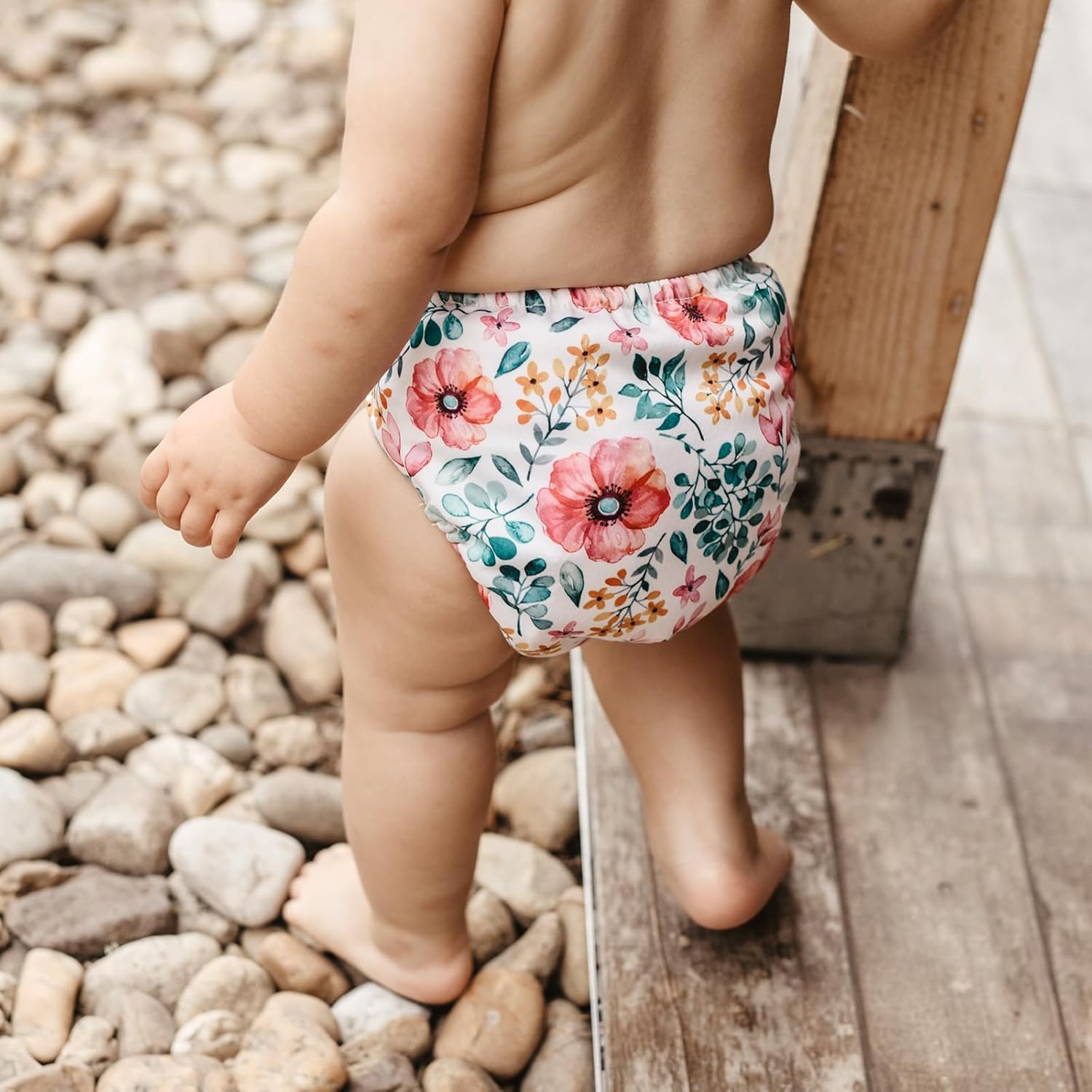 Mama Koala 3.0 Baby Cloth Diapers with 6 Inserts Bundle, with 2 Pack Reusable Wet Dry Bag