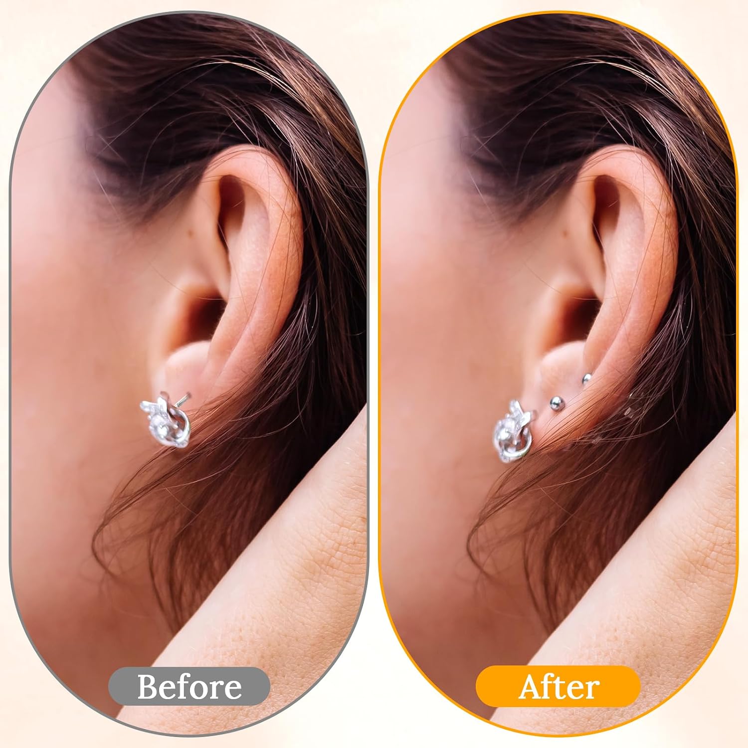 Ouligay 8 PCS Earring Lifters Backs Earring Backs for Heavy Earring Secure Ear Ring Backs for Studs Replacements Zinc Alloy Earring Lifters for Droopy Ears Gold & Silver