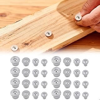 Holzdübel set Positionierung,Holzdübel Zentrierspitzen Rostschutz,Holzdübel Bohrschablone Vorrichtung,Dübellehre für Möbelmontage DIY Holzprojekte,4-Teilig in 6/8/10/12mm
