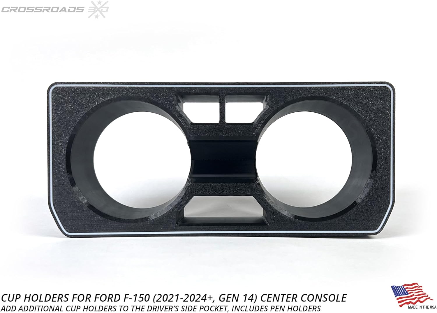 Cup Holder/Pen Holders for Ford F-150 (2021-2025, Gen 14) for Front Console Pocket