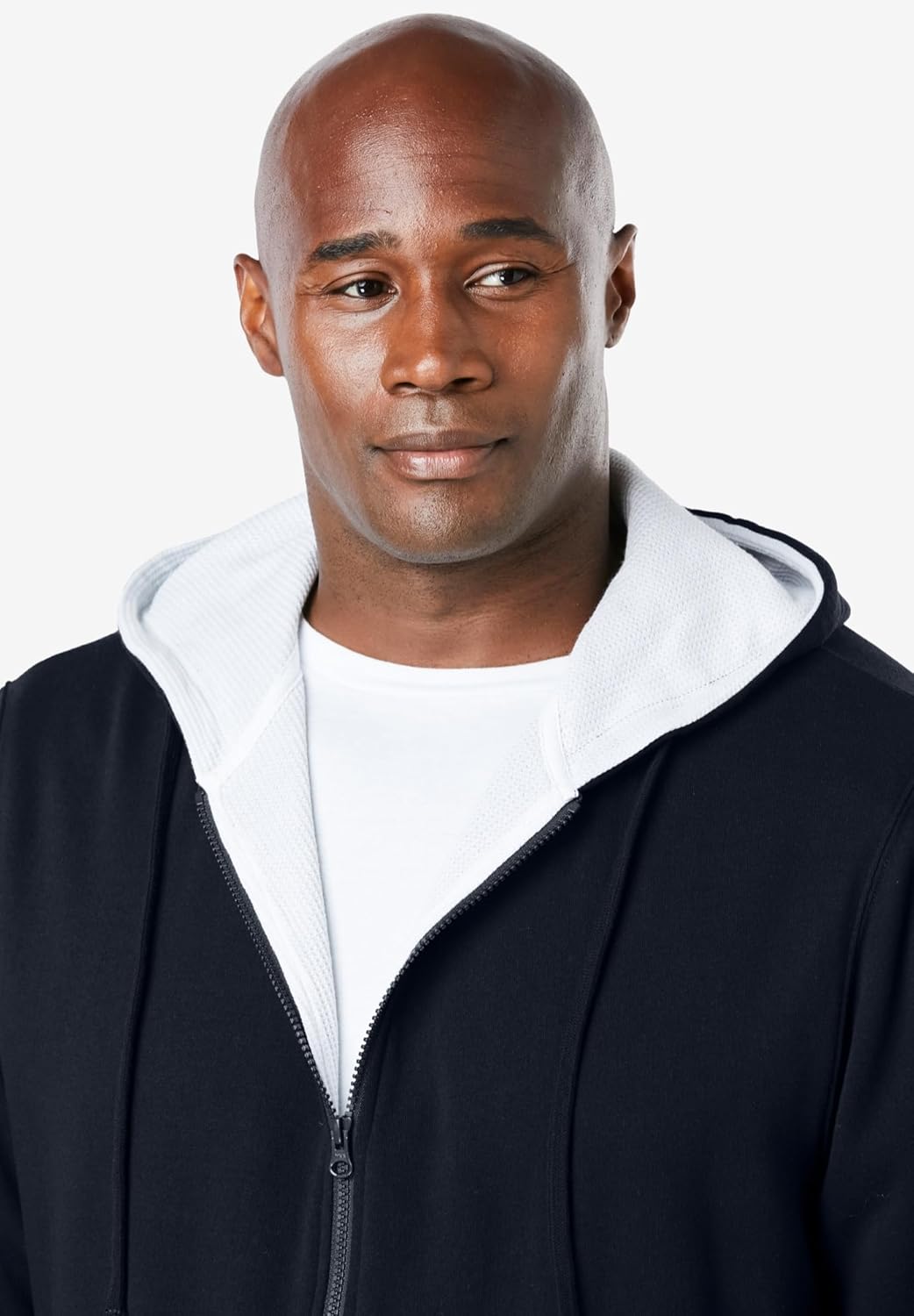 Boulder Creek by KingSize Men's Big & Tall Full-Zip Thermal Hoodie - Image 3