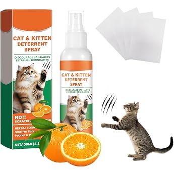 Cat Spray for Scratching Cat Repellent Spray with Natural Active Ingredients Protection for Furniture Floors Sofas Carpets 100 ml