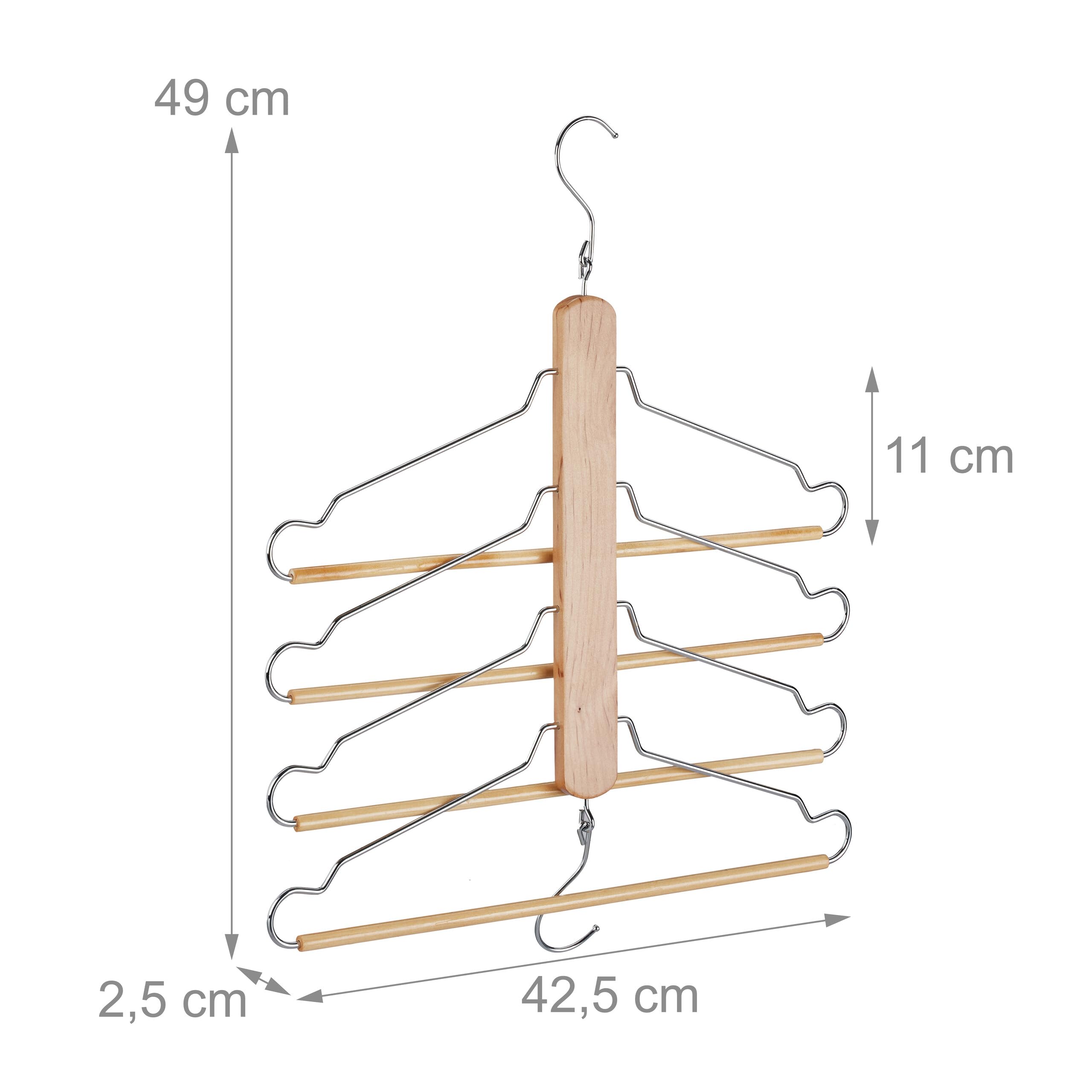 Five Kledingkast - 5 broeken - 33 x 49 cm - kleerhangers/broekhangers | Fun en Feest
