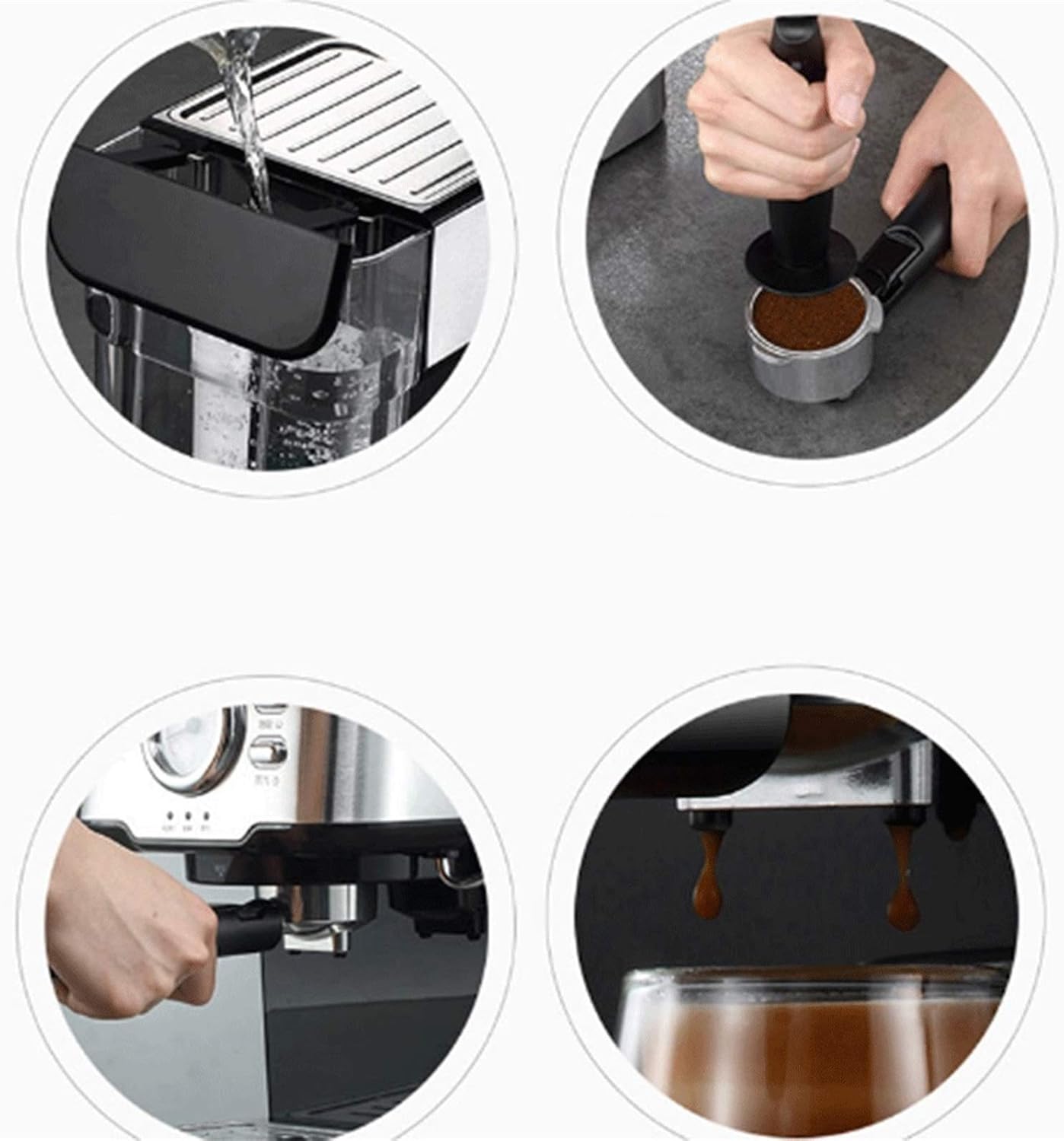 Coffee Maker Semi-Automatic Coffee Machine Italian Manual Milk Froth Steam Type Small Stainless Steel Pump Creative Coffee Maker for Home Coffee Machine