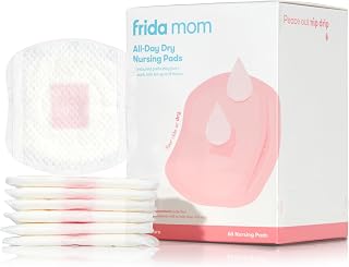 Frida Mom Disposable Nursing Pads: Ultra Absorbent Leak-Proof up to 8 Hours, Soft Contoured Fit, 60 Individually Wrapped