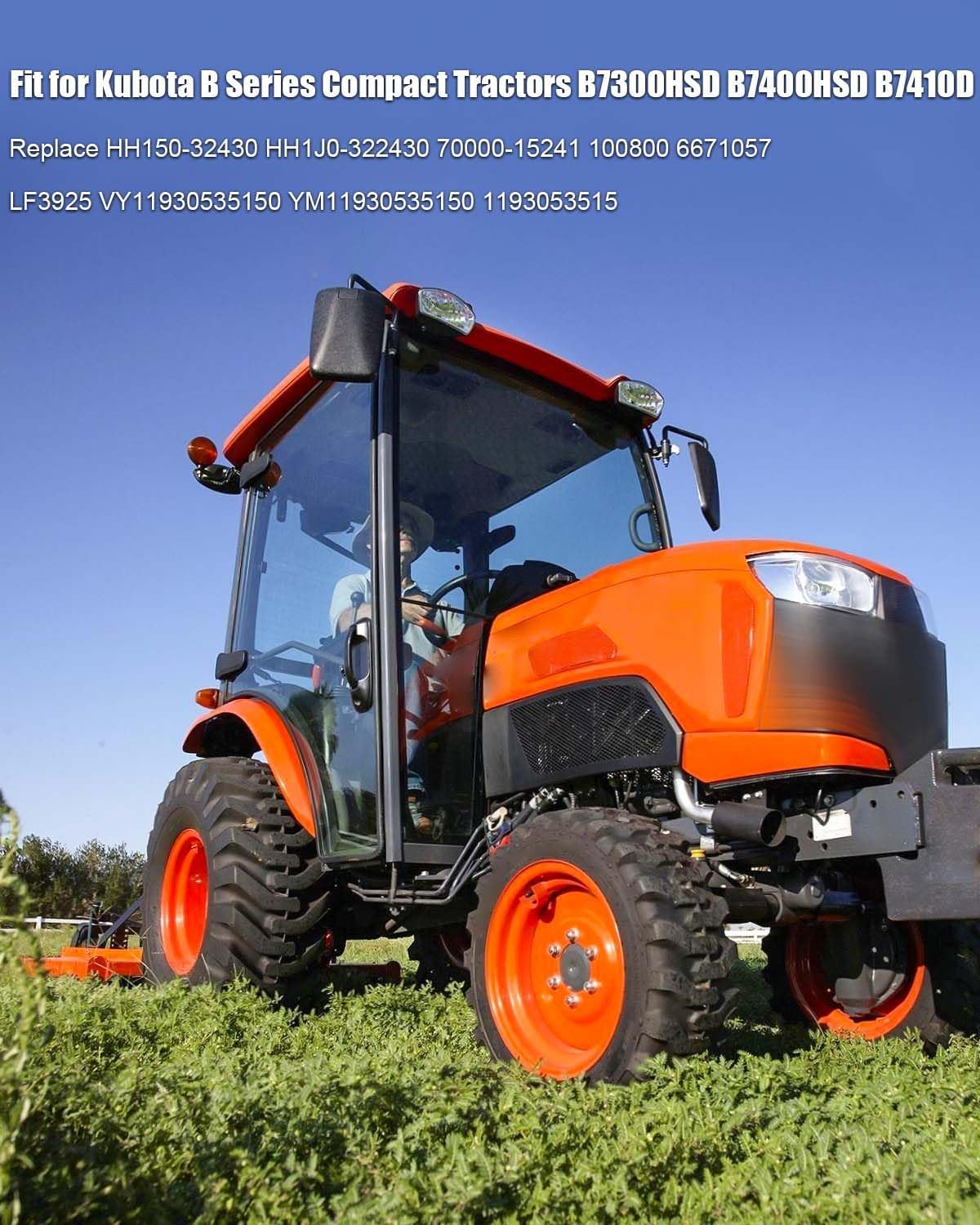 HH150-32430 Engine Oil Filters Fit for Kubota B Series Compact Tractors B7300HSD B7400HSD B7410D, Universal Filter Replace HH1J0-322430 70000-15241 100800, 6 Pcs