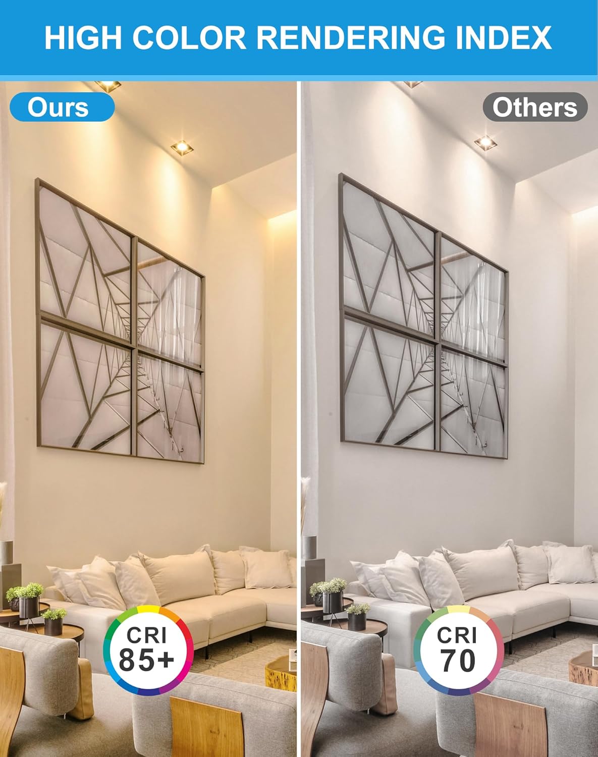 MR16 LED Bulbs 50W Equivalent 5W GU5.3 Spotlight Bulbs 3000K Warm White 38° Beam Angle Non-Dimmable for Landscape, Recessed, and Track Lighting – 12 Pack