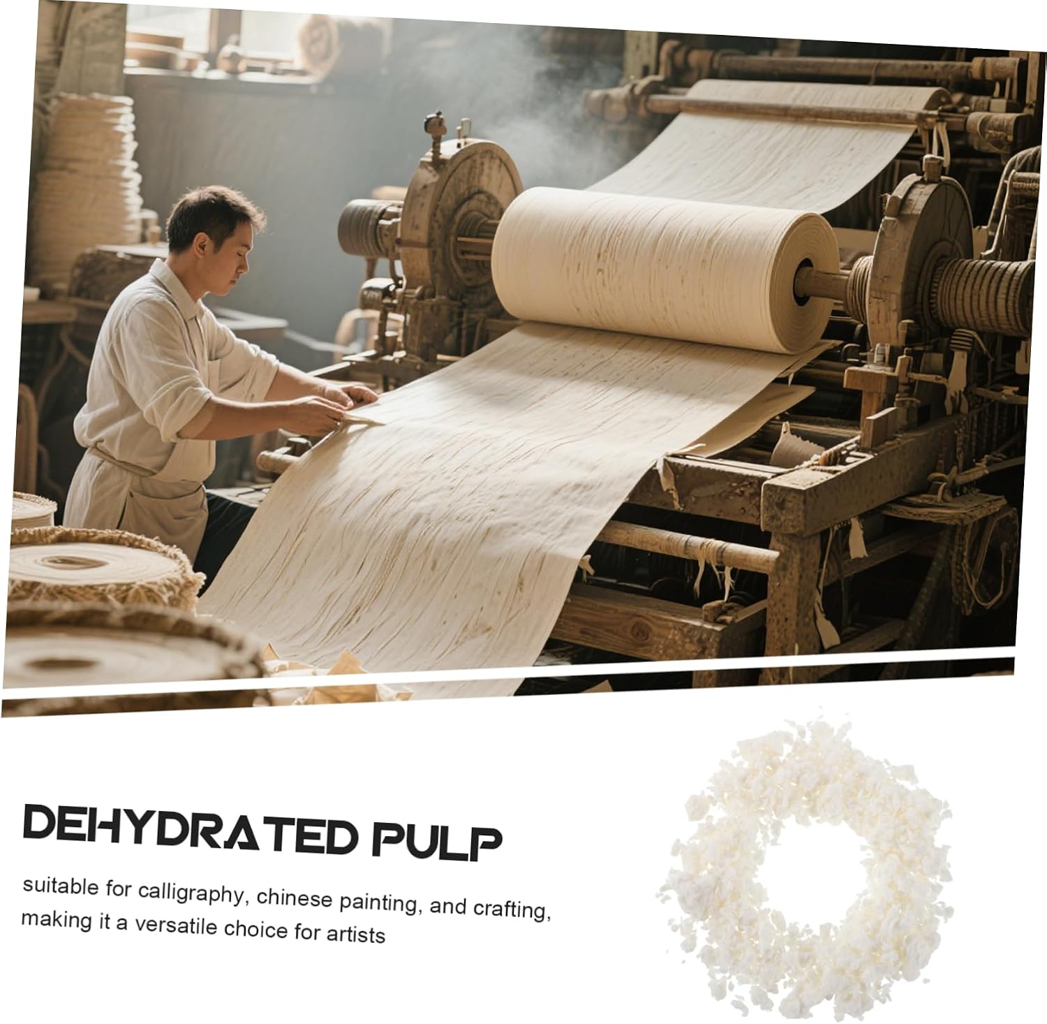 VILLCASE 3Pack Dehydrated Papermaking Pulp Kit for DIY Paper Arts Handmade Supplies for Crafting and Educational Projects Traditional Methods for Creative Experience