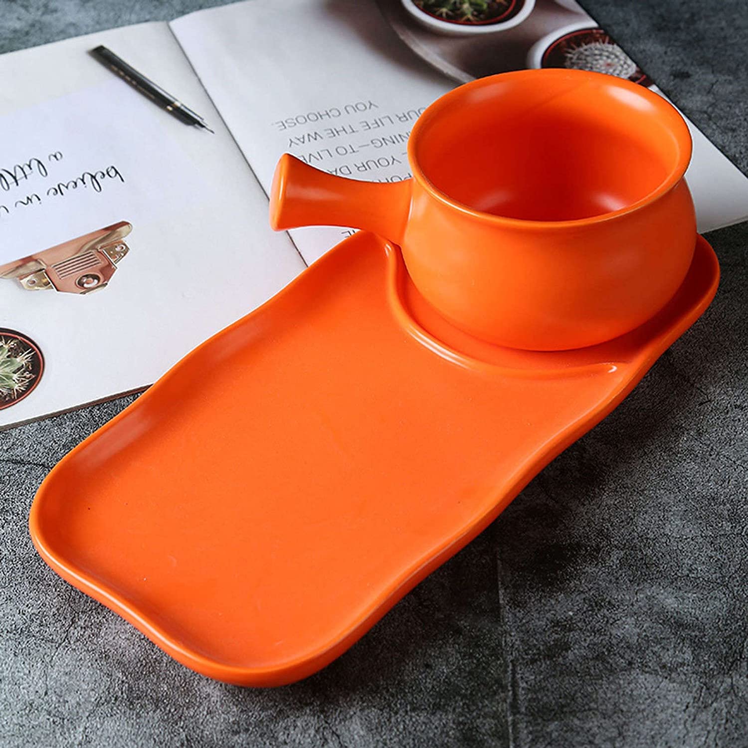 Miska na płatki, miska na zupę, miska na herbatę, francuska miska na zupę cebulową z uchwytem na śniadanie, ceramiczne miski śniadaniowe i zestaw talerzy do płatków owsianych deser owocowy kanapka śni