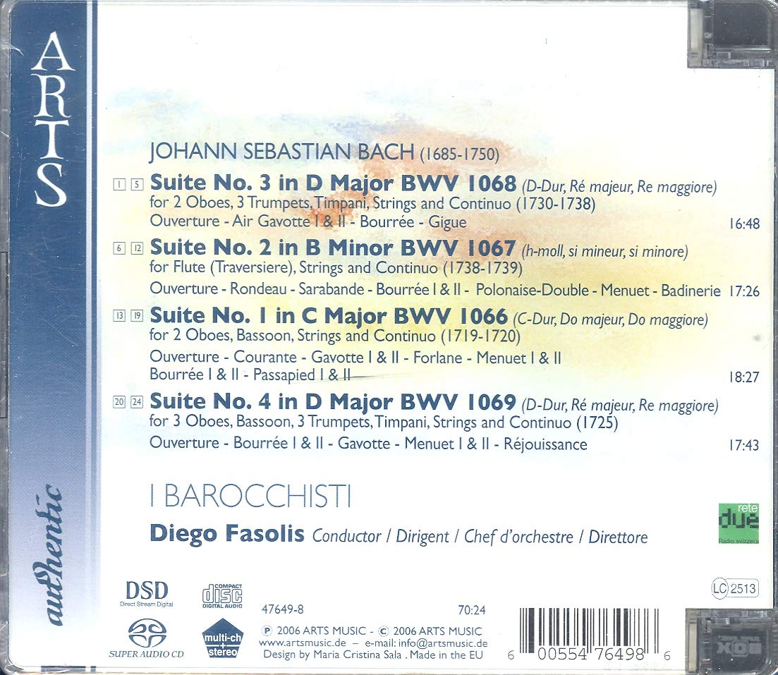 Suites N°1 À 4 pour Orchestre