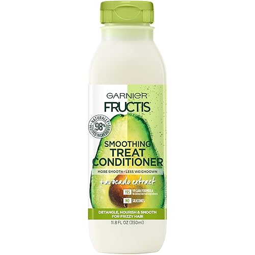 Garnier Fructis Acondicionador suavizante para tratar con 98 % de ingredientes derivados naturalmente, aguacate, nutre y suaviza para cabello
