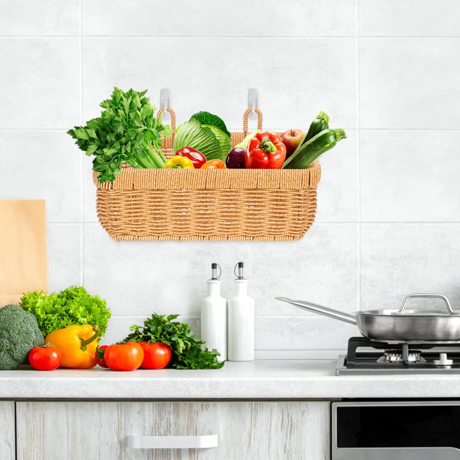 Hanging Wall Basket Onion Basket Chic Vegetable Pp