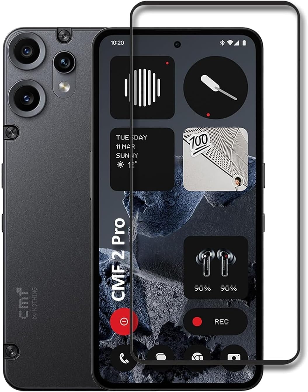 QsmQam Advanced Tempered Glass Compatible with Nothing CMF Phone 2/2 Pro 5G with Anti-Burst 9H Hardness Edge-to-Edge Coverage Screen Guard