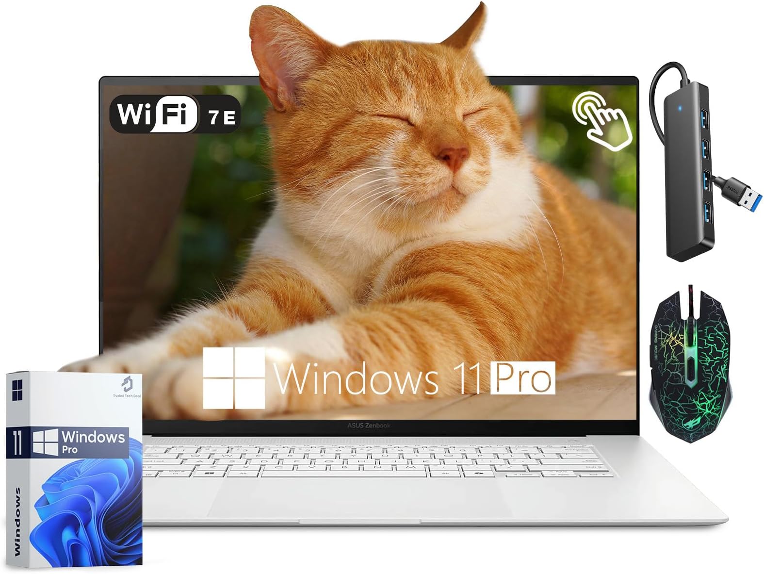 Zenbook S16 Laptop, 16" 3K OLED Touchscreen Laptops Computer, AMD 10-core Ryzen AI 9, 24GB DDR5 • 1TB SSD • WiFi 7, Backlit KB, Win 11 Pro w/Copilot, Seibosfy