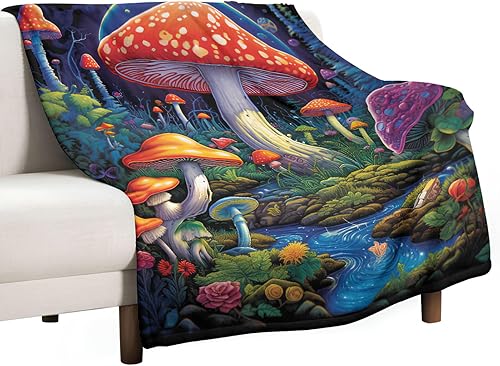 Manta de vellón de seta con río desbordante, microfibra de felpa, tela de franela, 50 x 60 pulgadas, 310 GSM, impresión de una sola cara, resistente