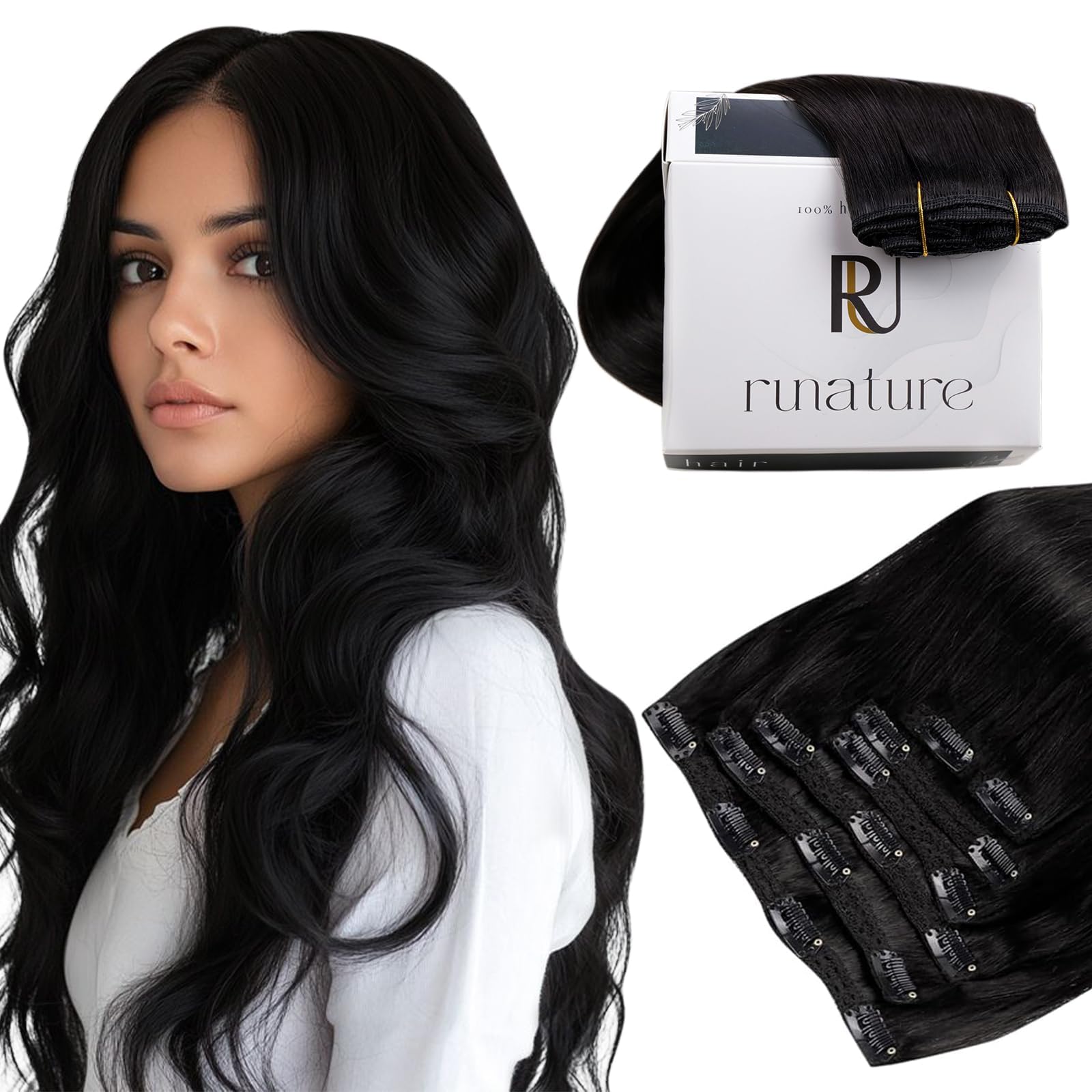 RUANTURE Clip in Extensions Echthaar