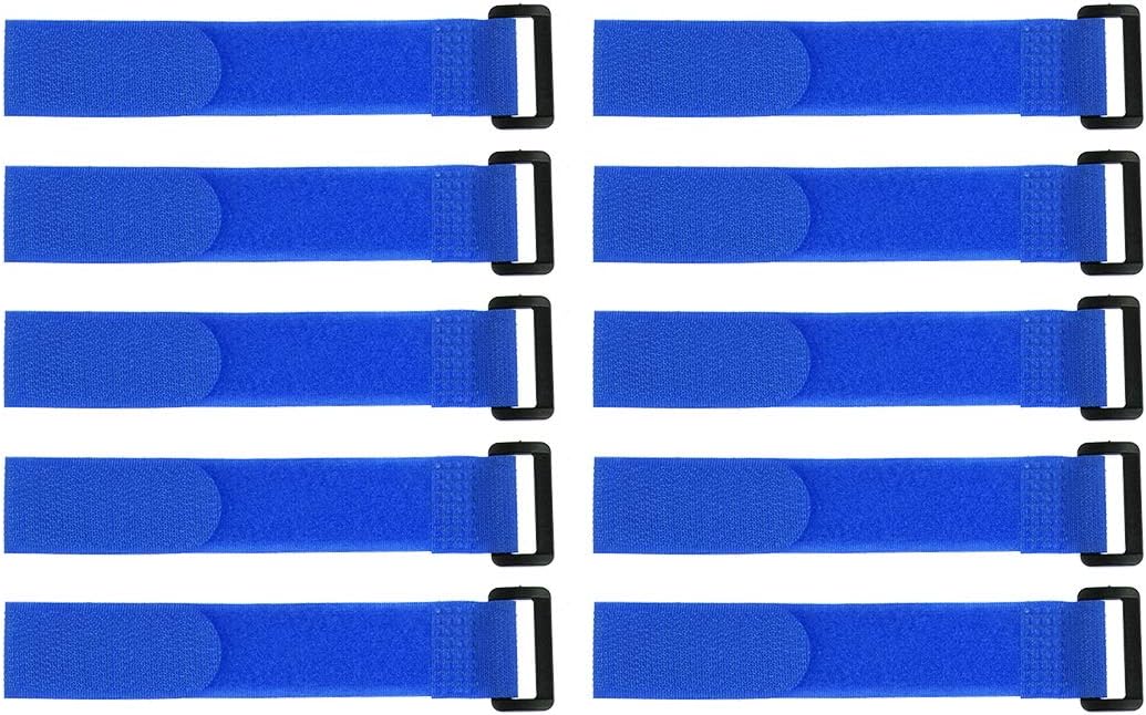uxcell 10pcs Hook and Loop Straps, 1inch x 8inch Securing