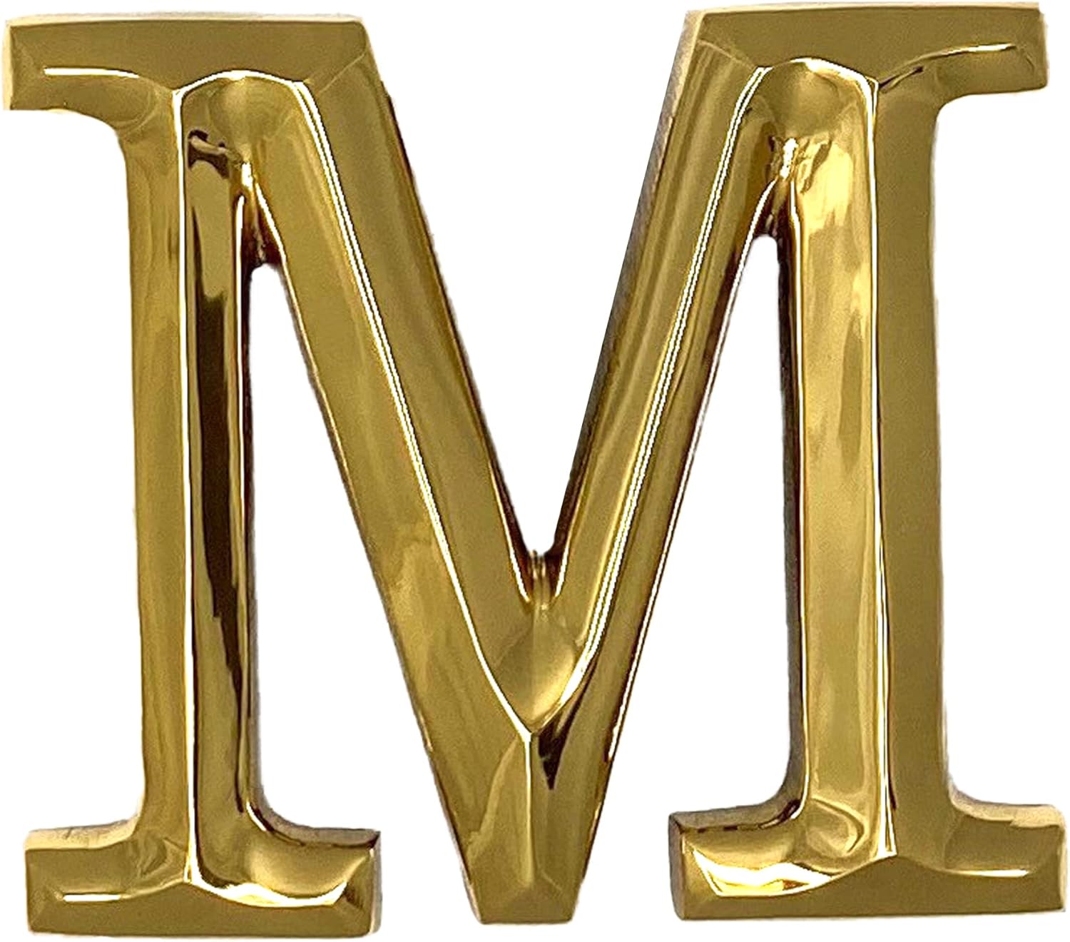 Monogram Letter M Door Knocker - Brass