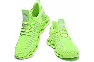 Lime Green Breathable Non-Slip Walking Shoes for Women