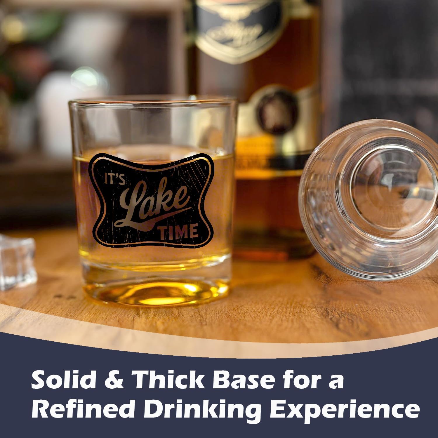 Lake Gifts Whiskey Glasses 10 oz, Lake House Decor and Gifts, Funny Lakeside Old Fashioned Rocks Glasses for Women Men Drinking Scotch Bourbon Cocktail Liquor Vodka - Image 4