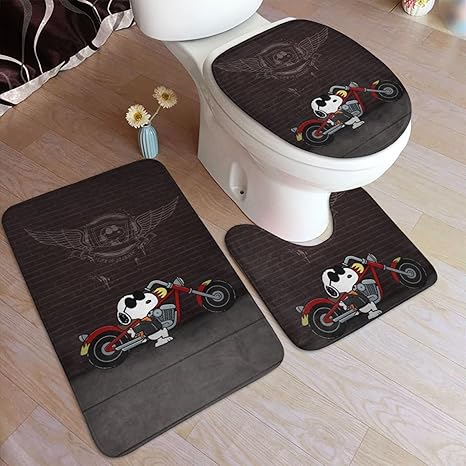 Amazon スヌーピー 1 3点セット トイレマット フタカバー 便座カバー 足元マット U型 O型 拭ける 滑り止め 通用型 吸水 洗える 速乾 浴室マットおしゃれ かわいい 50x80cm トイレマット タンクカバー ホーム キッチン オンライン通販