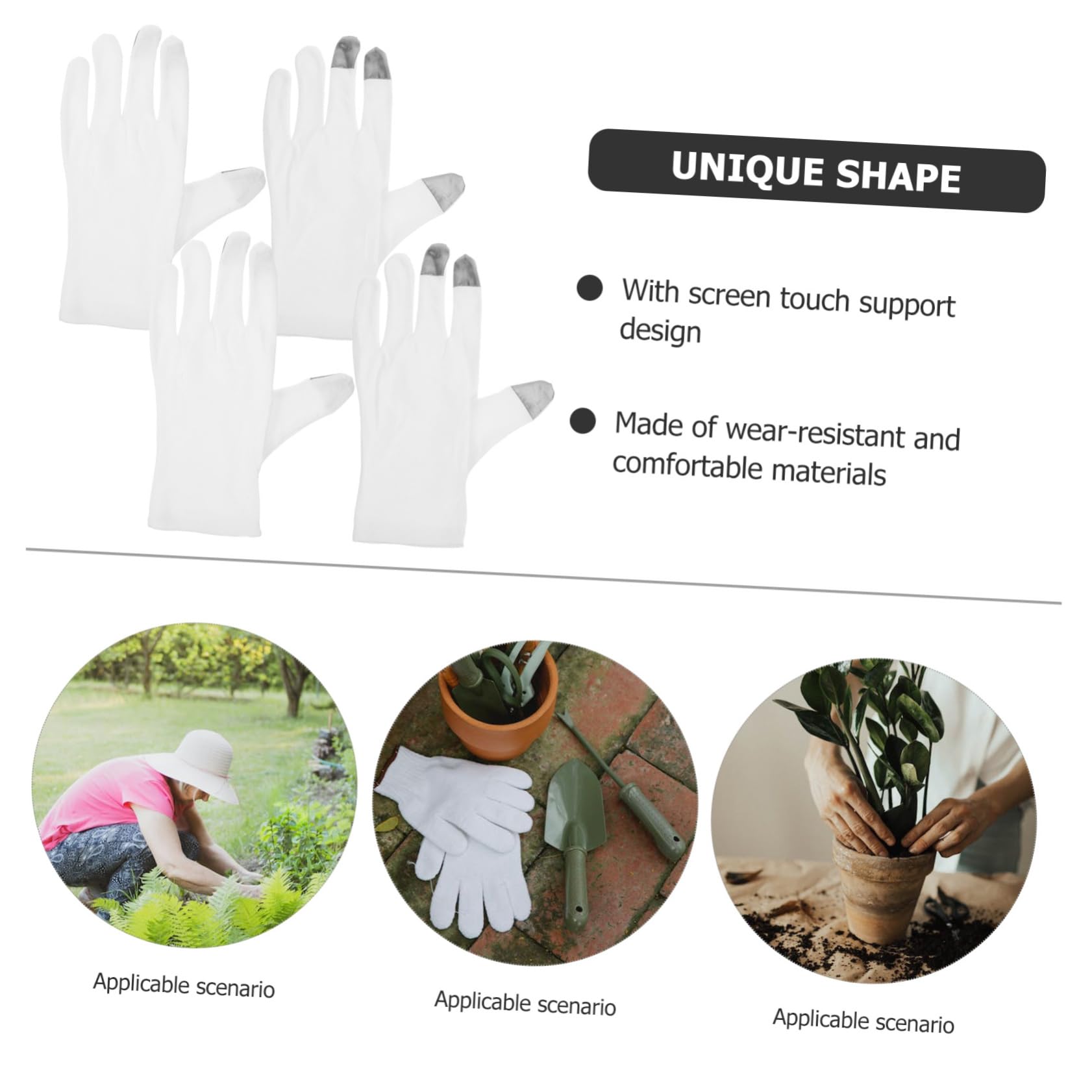 Hemobllo 8pares Guantes De Jardinería De Thin Antideslizantes Comodidad y Flexibilidad Para Uso Exterior