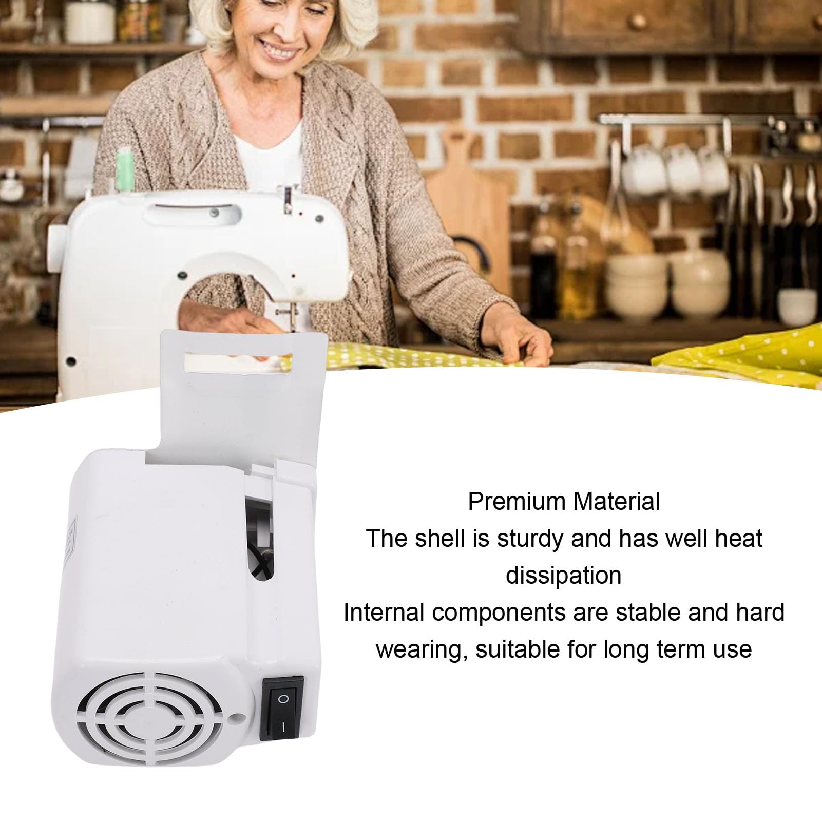Dpofirs Motor de Máquina de Coser, 100W 0.5A 7000RPM Reemplazo de Motor de Costura Eléctrico Doméstico con Interfaz de Tres Pines para Máquinas de Coser Domésticas