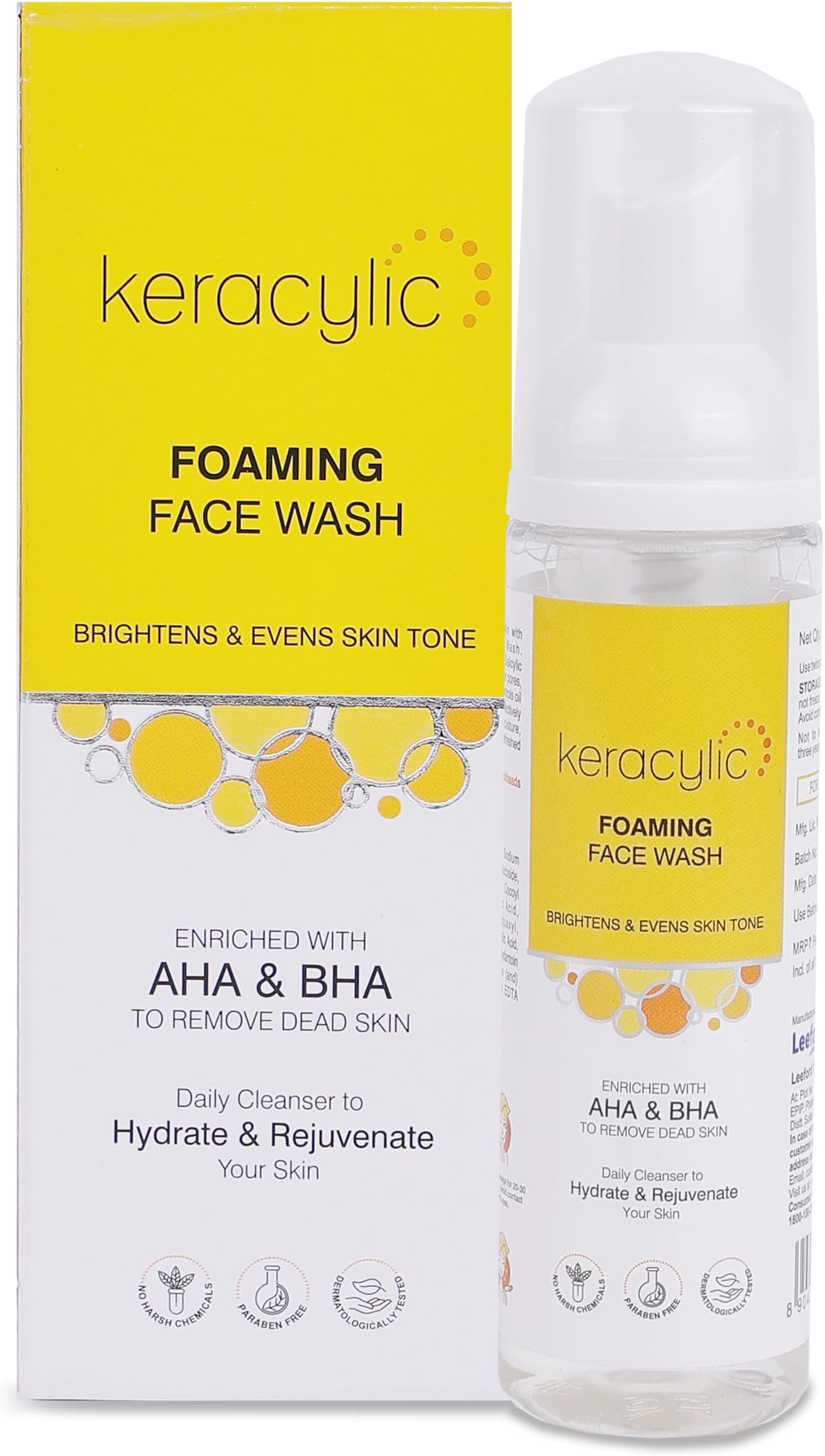 - Keracylic Foaming Face Wash - 60Ml Salicylic Acid Facewash | Oil Control & Gentle Exfoliation | For Oily Skin | For Oily, Acne-Prone & Combination Skin