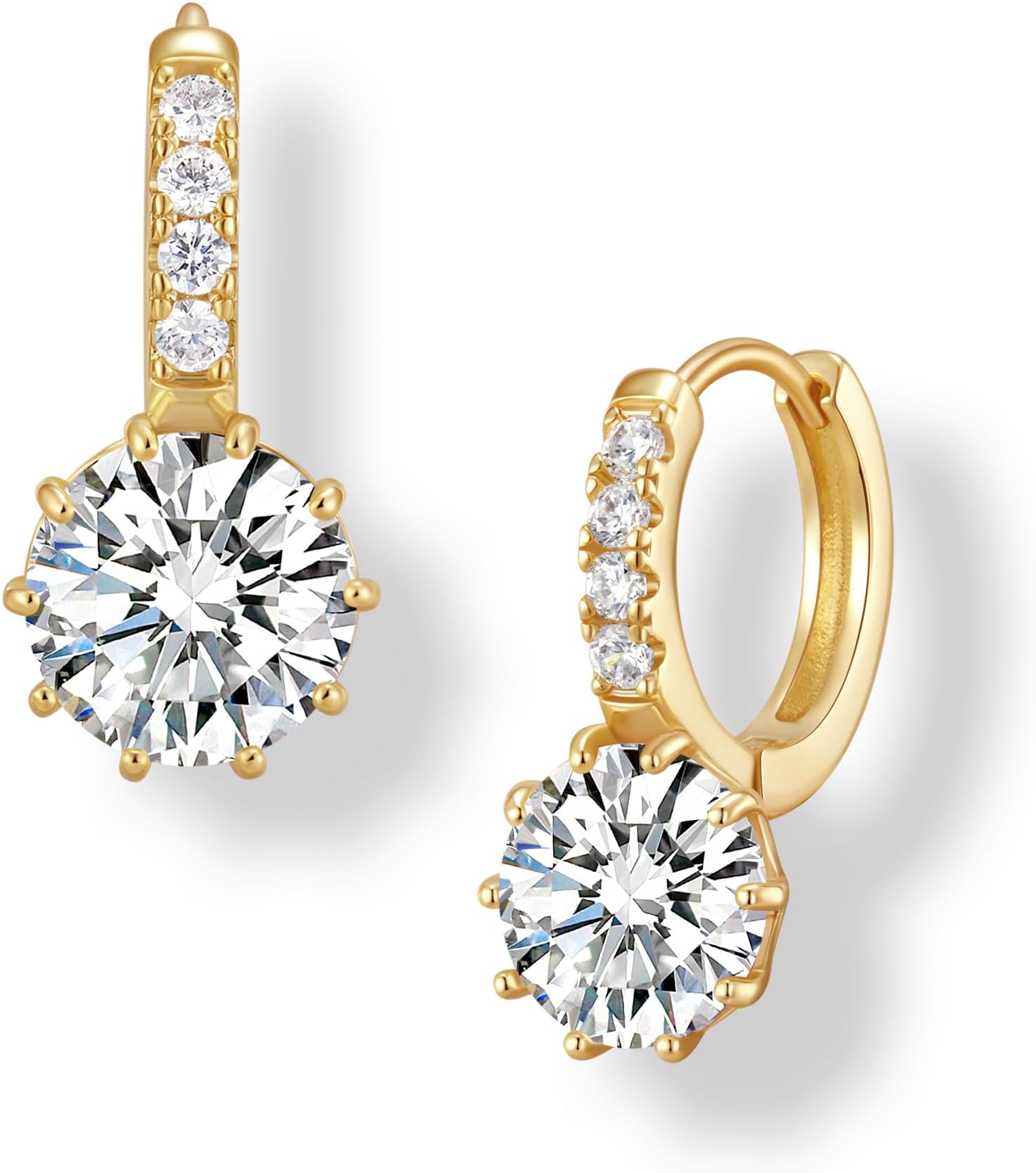 Chunky Gold Earrings for Women Knot Link Circle Statement Drop Dangle Classic Earrings Studs Trendy