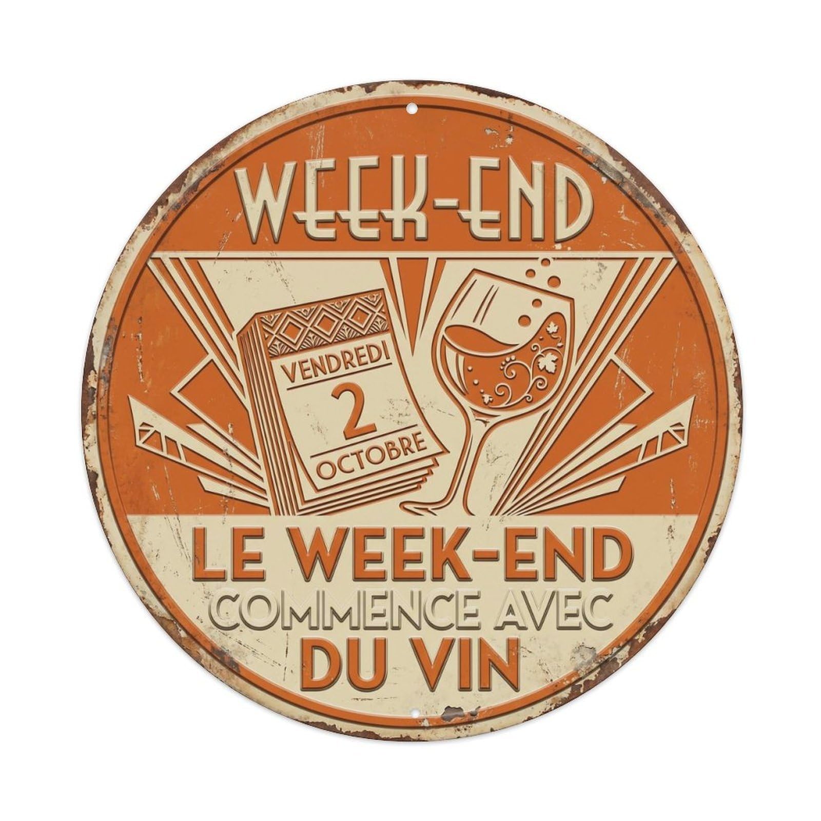 Weekend Humorous Mancave Weekend Vintage Metal Tin Sign Plaque Wall Decor for Cafe, Club Bar, Office, Garden Metal Poster 8x8Inch